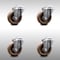 Service Caster 4 Inch SS High Temp Glass Filled Nylon Wheel Swivel Bolt Hole Caster Set SCC SCC-SSBH20S414-GFNSHT-4 - alternate 1